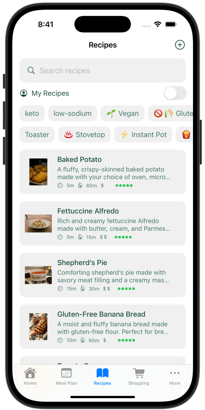 SmartChef App Screenshot